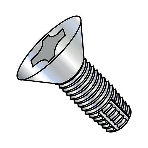 10-32X2 Phillips Flat Thread Cutting Screw Type F Fully Threaded Zinc (Pack Qty 2,000) BC-1132FPF